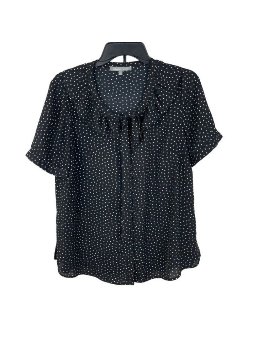 Daniel Rainn Women Pullover Short Sleeve Top Blouse Size L